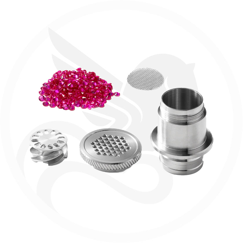 elfbar elfa master akku Graveda Ball-Vape mit Titan Head, 5mm Rubin Diamond Cut main image 0